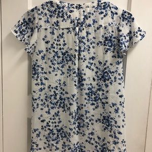 H&M White & Blue floral Dress top